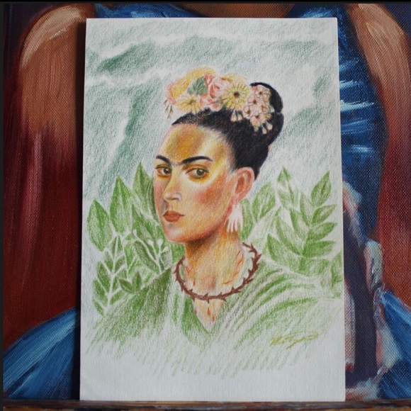 Frida Kahlo Original Drawing - Picture 1 of 2
